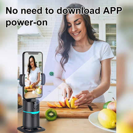 Automatic Face Tracking Tripod – 360° Intelligent Rotating Phone Holder with Gesture Control, No App Needed, Ideal for Vlogs & Live Streaming