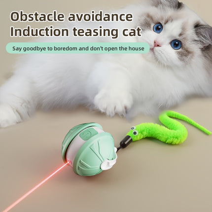 Dual-Mode USB Rechargeable Laser Cat Toy with Teething Ball – Interactive Smart Pet Trainer for All Breeds