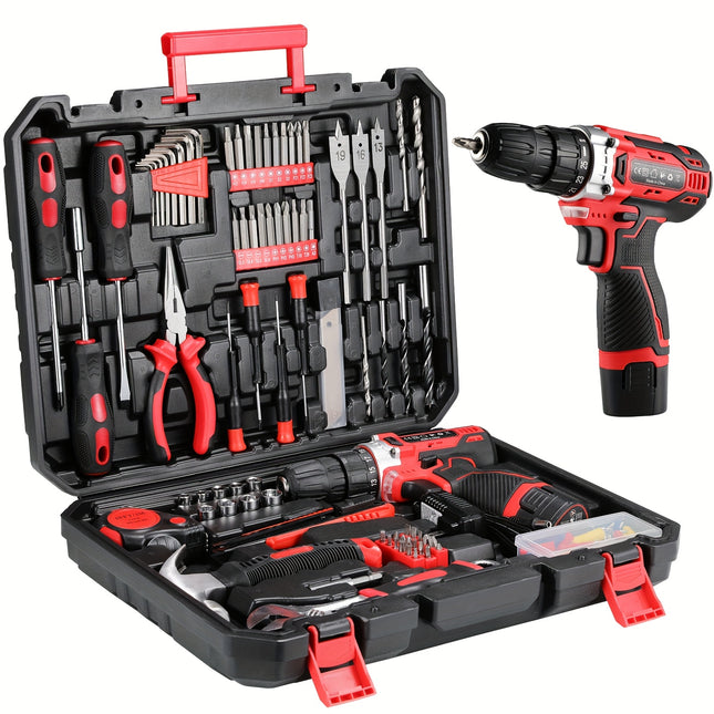 LIFERUN Cordless Drill Set – 2-Speed Rechargeable Electric Screwdriver with LED Light & 25+1 Torque, Battery & Fast Charger Included