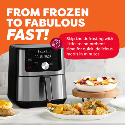 Instant Pot® Vortex® Plus 6QT Air Fryer – EvenCrisp™ Technology, 6-in-1 Functions, 95% Less Oil