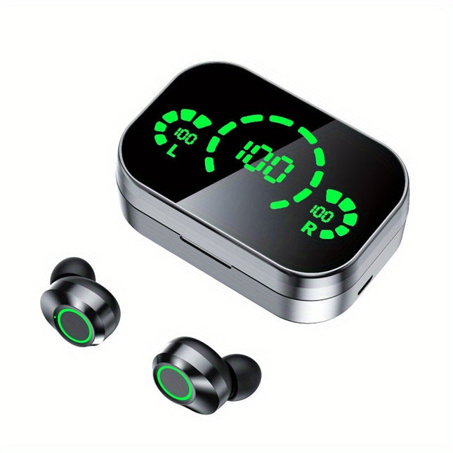 Wireless Stereo Earbuds with Touch Control – Rechargeable Sport Headphones with Type-C Charging Case