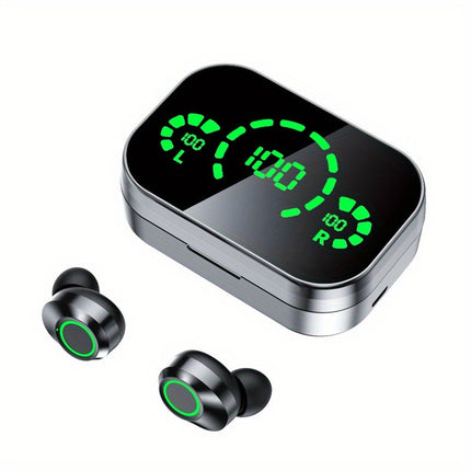 Wireless Stereo Earbuds with Touch Control – Rechargeable Sport Headphones with Type-C Charging Case