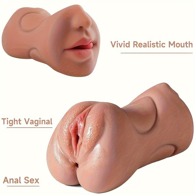 Male Vagina Ass Oral Sex 3 In 1 Male Masturbator - Adult Sex Toys, Male Sex Dolls 3D Realistic Vagina Portable Flesh Sex Dolls Pocket Pussy Adult Toys Oral Sex Male Stroker Vagina Oral Sex Male Masturbator
