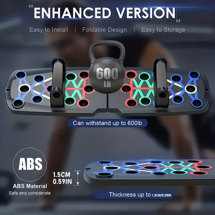 Multi-Functional Folding Push-Up Board – Chest, Back, Arm & Core Training System, Home Workout Equipment