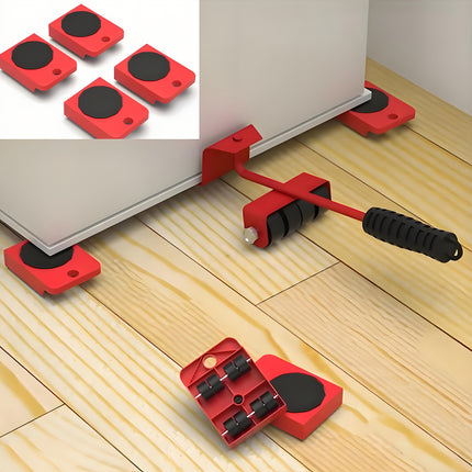 4-in-1 Heavy Duty Furniture Moving Tool with Universal Wheels – No Effort Slide System for Sofas, Beds, Appliances & More