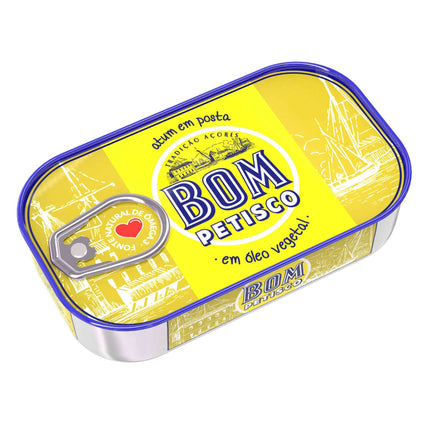 Bom Petisco Tuna Steak in Sunflower Oil 120g | Gluten-Free, High Protein & Omega-3