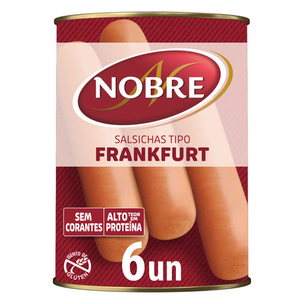 Nobre Original Frankfurt Sausages Can 6 pcs 250g – Classic Pork Flavor