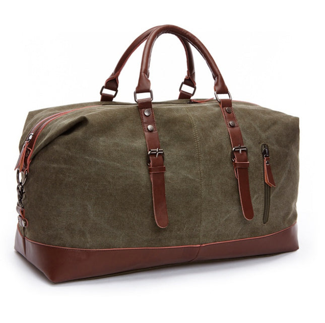 Retro Canvas Tote Bag – Large Capacity Travel Shoulder Bag for Men