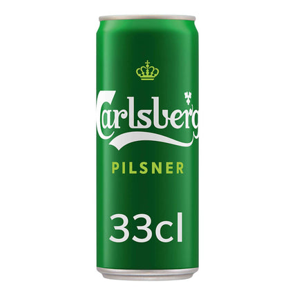 Carlsberg Beer – Can 33cl | Premium Danish Lager, 100% Malt