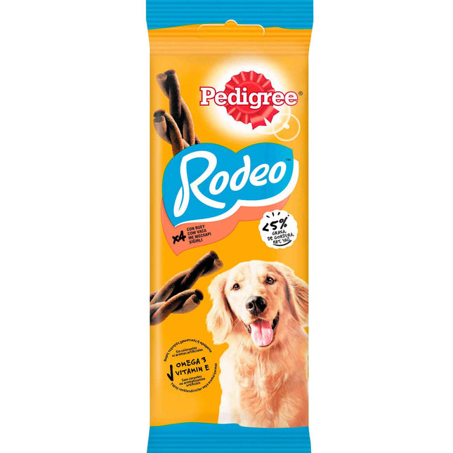 Pedigree Rodeo Dog Snacks 70g | Chewy Twisted Treats with Beef | Omega-3, Calcium & Vitamins | Perfect Reward for All Dogs