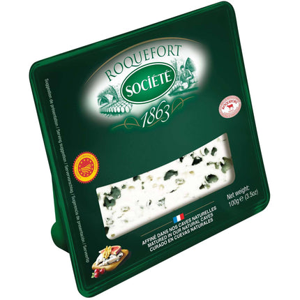 Roquefort Société Cheese 100g – Authentic French Blue Cheese