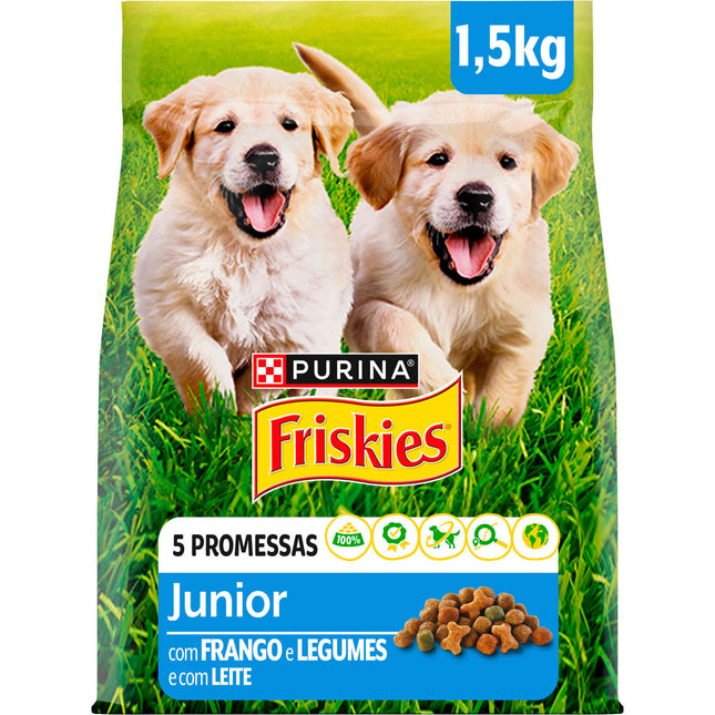 Purina Friskies Junior Chicken & Vegetables Dog Food 1.5kg | Complete Nutrition for Growing Puppies