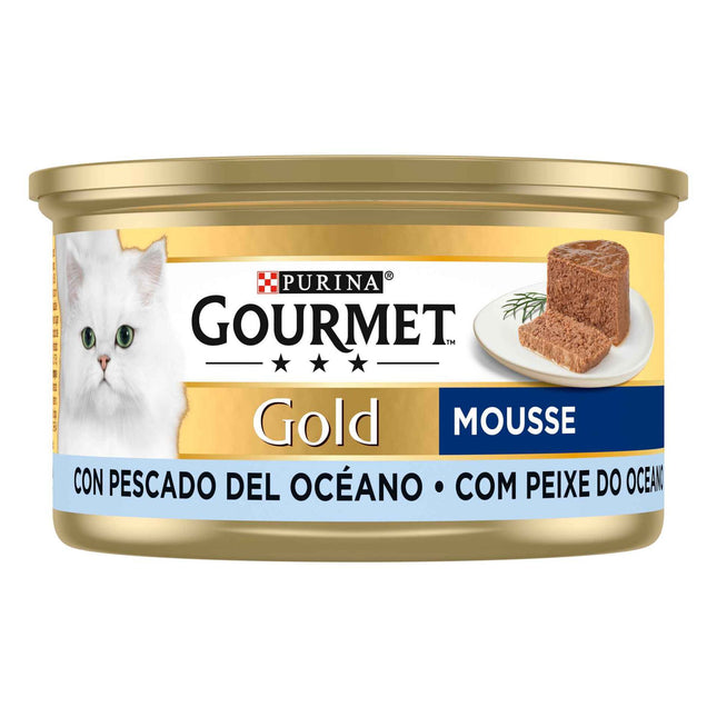 Purina Gourmet Gold Mousse Ocean Fish 85g | Soft & Delicate Wet Food for Adult Cats