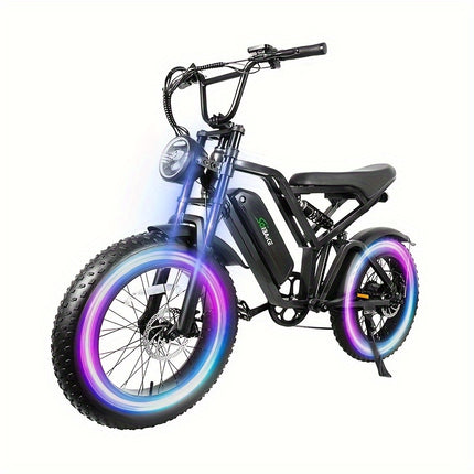 SAIBAIKE Adult Electric Bike – 48V 15Ah Battery, 68-Mile Range, 7-Speed Off-Road E-Bike