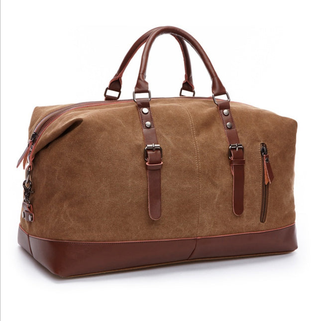 Retro Canvas Tote Bag – Large Capacity Travel Shoulder Bag for Men