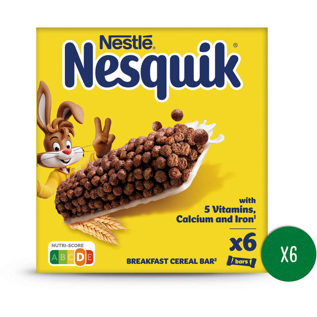 Barras de Cereais Nesquik 150g (6 un) – Cereal & Milk Snack Bars