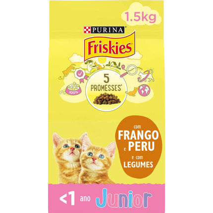 Purina Friskies Junior Cat Food Chicken & Vegetables 1.5kg | Healthy Growth & Strong Immunity