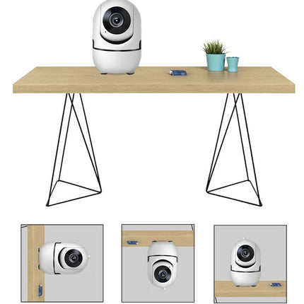 1080P HD WiFi Wireless CCTV IP Camera with Night Vision - Home Security Monitor, 360° Coverage & Motion Detection