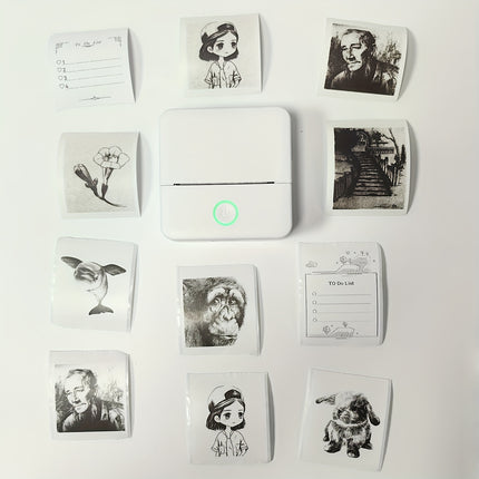 X6 Mini Thermal Printer – Wireless Portable Bluetooth Printer for Labels, Photos, Worksheets, Texts | Rechargeable 800mAh | Includes 5 Adhesive Paper Rolls