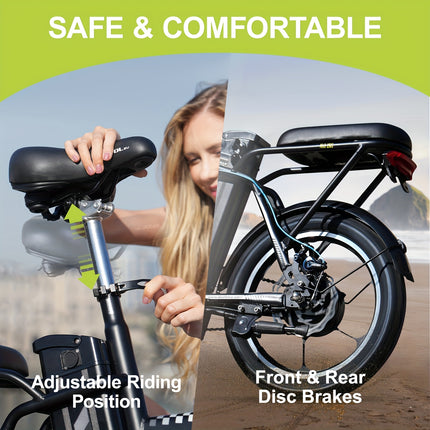 VDL A10 Electric Folding Bike – 250W Motor, 36V Battery, 70km Range, 16-Inch Wheels
