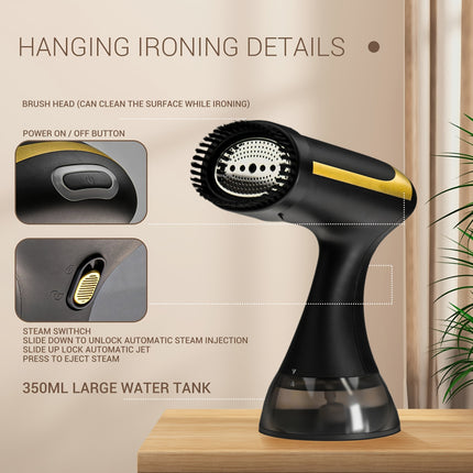 1500W Portable Garment Steamer | Wrinkle Remover for Clothes | Compact Travel & Home Use | 230V EU Plug