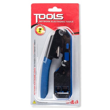 RJ45 Network Crimper Cable Stripping Tool for Cat6, Cat5e, Cat5, RJ11/RJ12 Connectors - Durable and Easy-to-Use