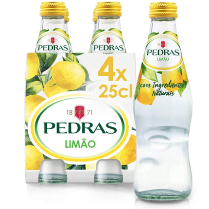 Pedras Salgadas Sparkling Lemon Water – Pack 4x25cl | Natural Refreshment with Minerals