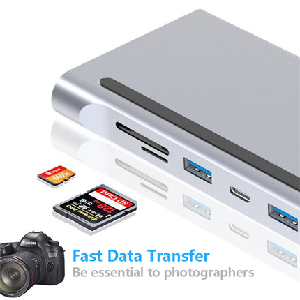 11-in-1 Multifunctional Docking Station Hub – Expand Your Laptop’s Connectivity with USB 3.0, HDMI, Ethernet & More