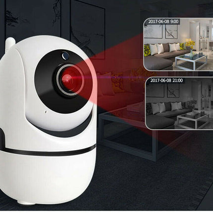 1080P HD WiFi Wireless CCTV IP Camera with Night Vision - Home Security Monitor, 360° Coverage & Motion Detection