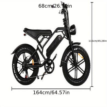 SAIBAIKE Adult Electric Bike – 48V 15Ah Battery, 68-Mile Range, 7-Speed Off-Road E-Bike
