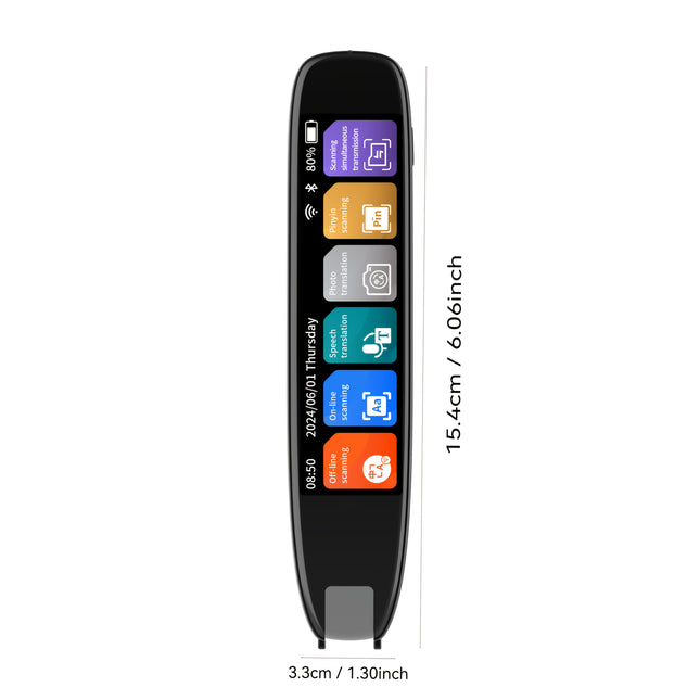 142-Language Translation Pen for Reading Disabilities – OCR Scanning, Text to Speech & AI Translation, USB Rechargeable, Wireless Connectivity – Ideal for Learners, Travelers & Professionals