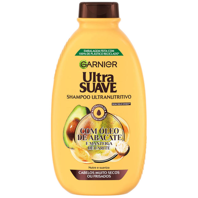 Garnier Ultra Suave Avocado & Shea Butter Shampoo – 400ml | Intense Nutrition for Very Dry or Frizzy Hair