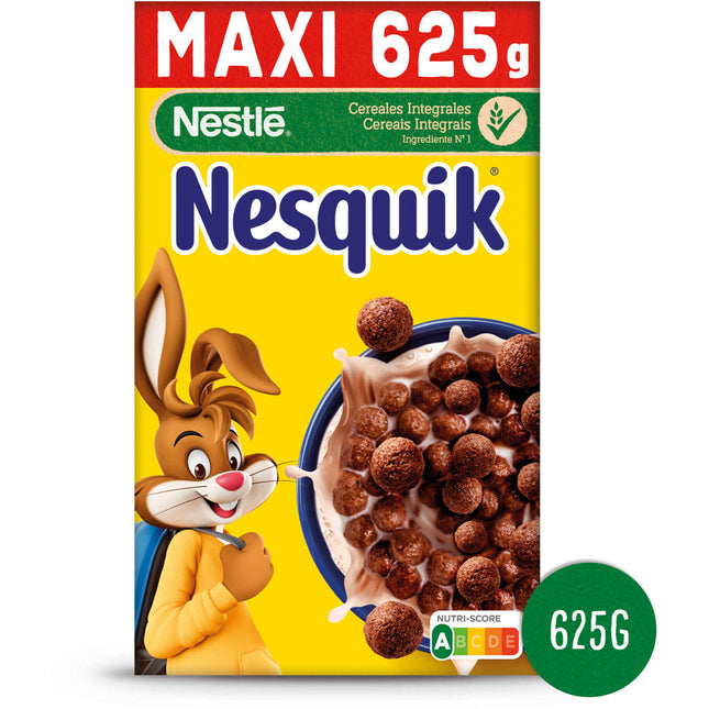 Nesquik® Chocolate Breakfast Cereals – Crunchy Wholegrain Balls (625g)