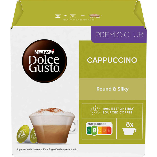 Nescafé Dolce Gusto Cappuccino | 16 Capsules (8 Drinks)