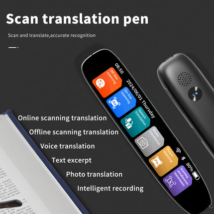 142-Language Translation Pen for Reading Disabilities – OCR Scanning, Text to Speech & AI Translation, USB Rechargeable, Wireless Connectivity – Ideal for Learners, Travelers & Professionals