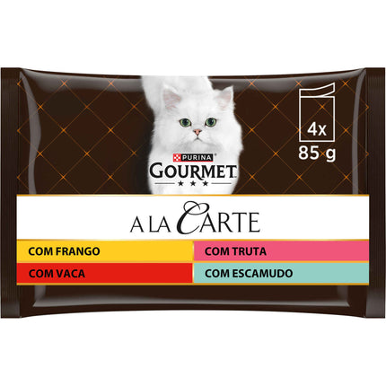 Purina Gourmet À La Carte Chef’s Recipes Wet Cat Food 4x85g | Chicken, Beef, Trout & Cod