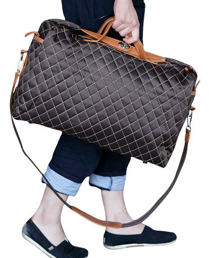 Men's Large Capacity Handbag – Wear-Resistant Embroidered Bag with Multiple Compartments