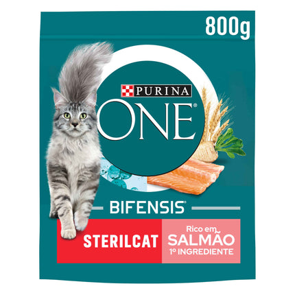Purina One Sterilcat Salmon 800g | Weight & Urinary Health Formula for Sterilized Adult Cats