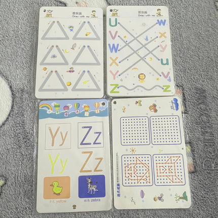 122-Page Reusable Magic Practice Copybook Set – Pen Control, Drawing & Writing Workbook for Kids Ages 3+