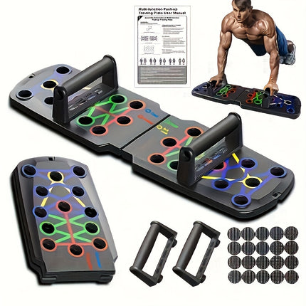 Multi-Functional Folding Push-Up Board – Chest, Back, Arm & Core Training System, Home Workout Equipment