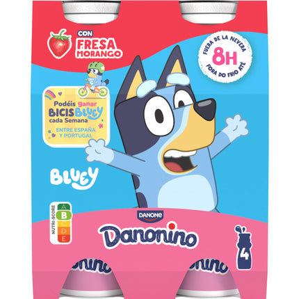 Danonino Liquid Yogurt Strawberry Kids 400g (4 pcs) – Source of Calcium & Vitamin D