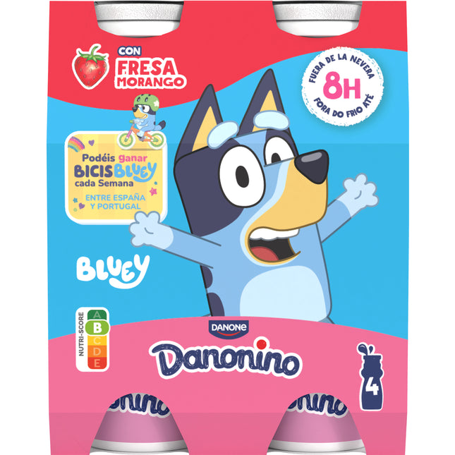 Danonino Liquid Yogurt Strawberry Kids 400g (4 pcs) – Source of Calcium & Vitamin D