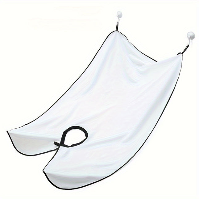 1pc Men’s Beard Trimming Apron with Suction Cup – Mess-Free Shaving Catcher for Easy Cleanup