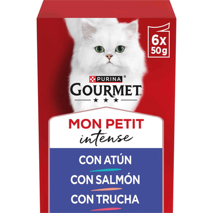 Purina Gourmet Mon Petit Fish Selection Wet Cat Food 6x50g | Tuna, Salmon & Trout in Sauce