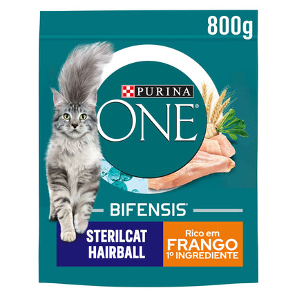 Purina One Sterilcat Hairball Chicken 800g | Hairball Control Cat Food for Sterilized Adult Cats