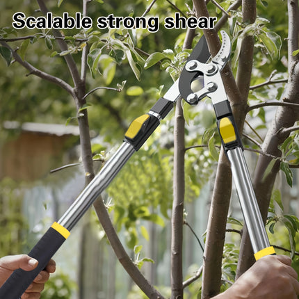 Professional Telescopic Bypass Pruning Shears – Heavy-Duty Garden Lopper with Extendable Metal Body & Ergonomic Grip for Tree Branches & Landscaping