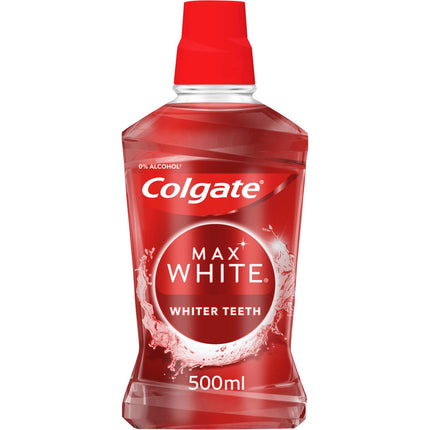 Colgate Max White Instant Mouthwash 500ml | Advanced Whitening & Fresh Breath