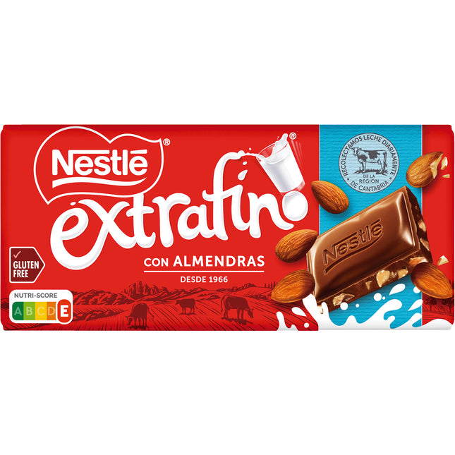 Nestlé Extrafine Milk Chocolate with Almonds Gluten-Free 123g – Irresistible Crunch