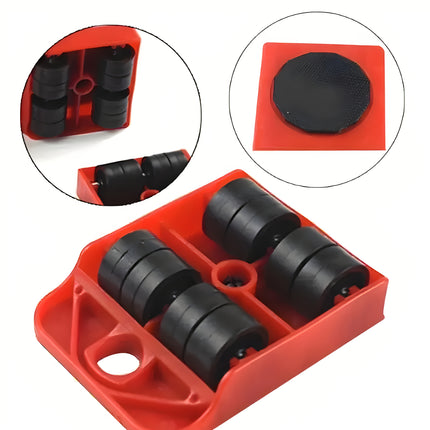 4-in-1 Heavy Duty Furniture Moving Tool with Universal Wheels – No Effort Slide System for Sofas, Beds, Appliances & More