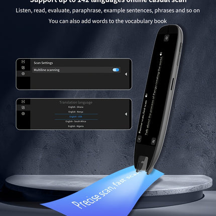 142-Language Translation Pen for Reading Disabilities – OCR Scanning, Text to Speech & AI Translation, USB Rechargeable, Wireless Connectivity – Ideal for Learners, Travelers & Professionals